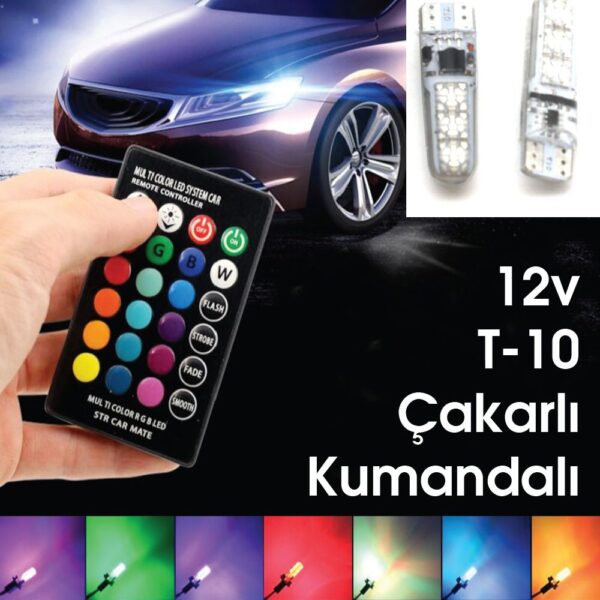 T 10 PARK LEDI 12 V CAKARLI KUMANDALI