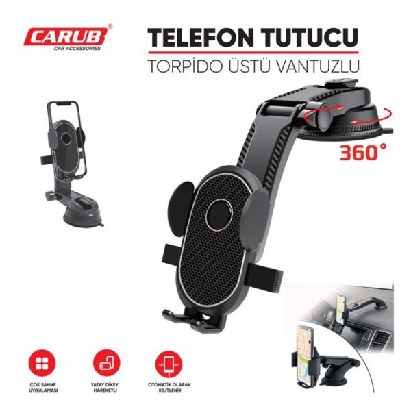 CARUB Telefon Tutucu Ayarlı Carbon Vantuzlu 5901973